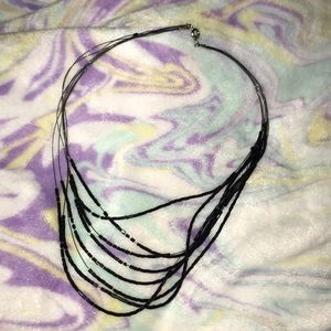 Black beaded necklace
